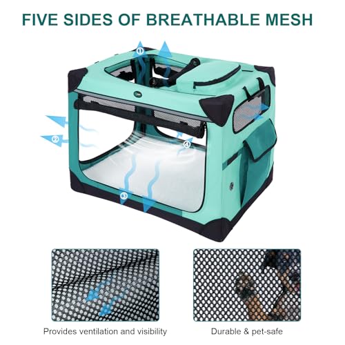 Ownpets 36inch Collapsible Dog Crate and Dog Cooling Mat 39"x23", Large