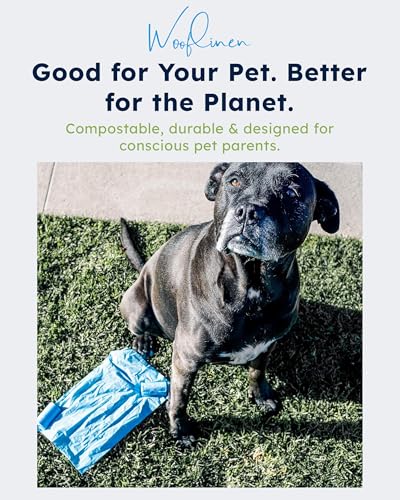 Wooflinen Home Compostable Dog Poop Bags – Leak-Proof Dog Poop Bags Rolls – Large 9x13”, Durable, Easy Tear – Made from Plant & PBAT Material – For Big & Small Dogs – 720 Count (48 Rolls) - size: 240 Count (Pack of 3)