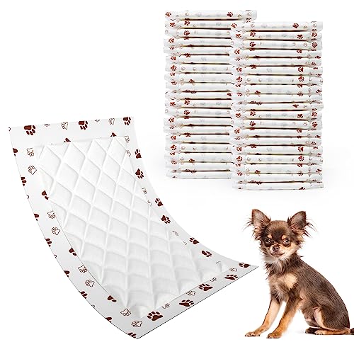 MICOOYO Dog Diaper Liners, Dog Diaper Pads, Disposable Dogs Booster Pads for Puppy, Belly Band Dogs Diapers Liners Male Doggie Diapers Inserts (Paws, XS 25Count) - size: XS 25Count