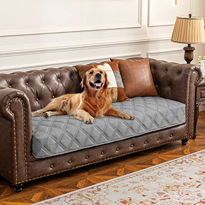 Ameritex Waterproof Dog Bed Cover Pet Blanket with Anti-Slip Back for Furniture Bed Couch Sofa - color: Lightgrey, size: 30x60 Inch (Pack of 1)