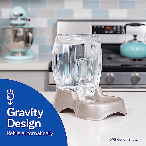 Petmate Pet Cafe Cat and Dog Water Dispenser - Water Bowl for Cats and Dogs, USA Made, 1.5 GAL, Pearl Ash Blue - color: Pearl Ash Blue, size: 1.5 GAL