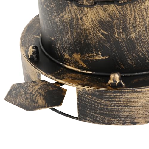 DouSeiAi Retro Fire Hydrant Trash Can - 1.3 Gallon Metal Garbage Bin with Foot Pedal & Removable Inner Bucket, Heavy-Duty Indoor/Outdoor Waste Can for Garden, Patio, Park, Kitchen and Dog Waste, - color: Bronze