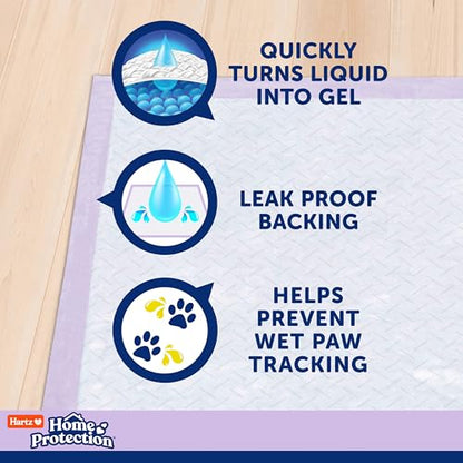 Hartz Home Protection Super Absorbent Odor Eliminating Lavender Scented No Leaks Dog Pads, 100 Count - size: 21 x 21 (100 count)