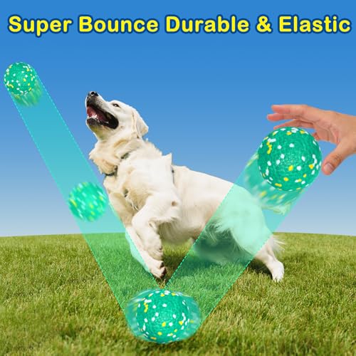 6 Pack Dog Balls for Aggressive Chewers, Indestructible 2.75 Inch ETPU Pet Toys, Soft Bouncy Floating Tennis Balls for Training, Fetch & Water Play, for Small Medium Large Dogs & Strong Chewers.