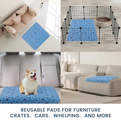 Washable Pee Pads for Dogs,2 Pack Extra Large 36"x54" Super Absorbent Reusable Puppy Pads,Non-Slip 100% Waterproof Dog Pee Pads,Pet Training Pads for Couch, Crate,Potty Training,Floor - size: 36X54 Inch（Pack of 2）