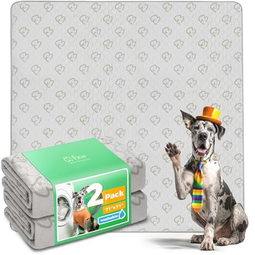 FXW Washable Pee Pads for Dogs, Puppy Pads with Super Absorbent, Specifically Designed for FXW Rollick/Homeplus 32/40/45inch 8 Panels Dog Playpen, 71" Square, Khaki, 2 Packs - color: Khaki, size: 71" Square (2 Packs)