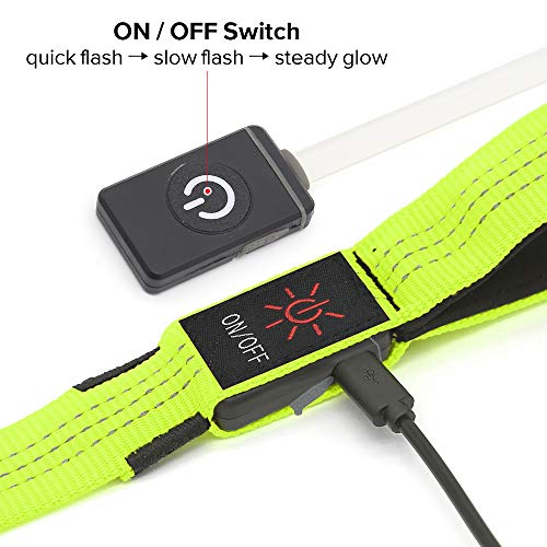 Candofly Glowing LED Dog Leash, Rechargeable Pet Leash with Lights, 4 Ft Light Up Dog Leash for Night Walking Keep Your Pets Visible (Neon Green) - color: Neon Green