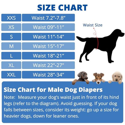 Paw Legend Washable Dogs Diapers Male Dog Belly Bands for Male Dogs Diapers Reusable Puppy & Doggie Diapers Male (3 Pack, X-Small) - color: Navy, Black, Grey., size: X-Small