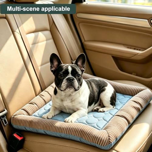 RPGT Summer Pet Self Cooling Mat No Electricity Required Kennel Bed Pad 18"x 22" Sleeping Mat Keeps Dogs and Cats Cool Ideal for Home and Travel - size: Medium