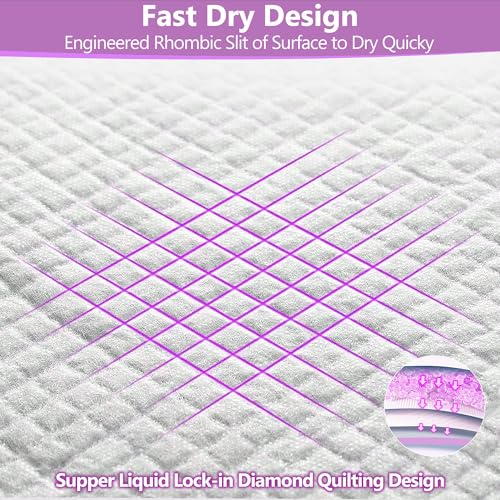 Gimars XL 6-Layer Ultra Absorbent 1200ml 48-Hour Leak-Proof Dog Pee Pads, Quick Dry Extra Large Puppy Pads for Puppy Training, Senior & Incontinent Dogs, Cats, Overnight Use, 30"x36", 30 Count - size: 30"x36" - Purple 30 Counts