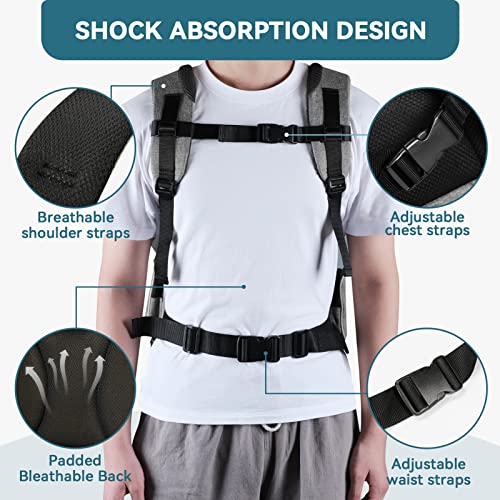 Petsfit Pet Backpack Carrier with Upgrade Waist Cushion Design to Better Fit The Waist, Suitable for Small and Medium Dogs Cats, and Rabbits up to 18 Pounds - color: AGreen