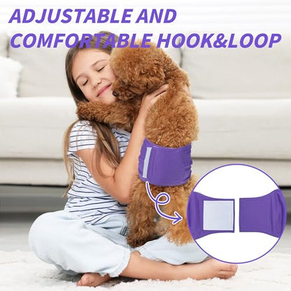 MICOOYO Male Dog Belly Bands Washable, Reusable Dog Diapers Male, Doggy Diapers for Puppy Training, Incontinence, Marking, M, Pack of 3