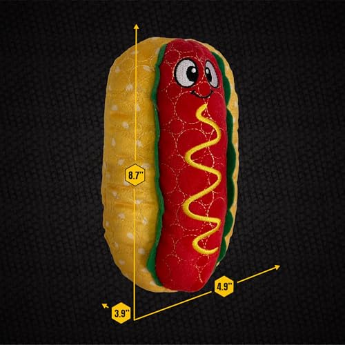 Bite Force - Durable & Strong Dog Toy Wieny Wiggle with Squeaker, Kevlar-Reinforced Seams for Aggressive chewers- red. - color: Regular - Wieny Wiggle