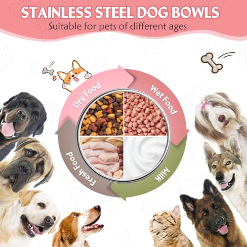 Large 2 Packs Hanging Water Bowls for Dog Crate Stainless Steel Kennel Water Bowl No Spill Adjustable Dog Water Dish for Medium Large Dogs Huge Pets (7.1 * 4.3”& 6.3 * 2.3”) - size: 2 packs 7.1 * 4.3" & 6.3 * 2.3"