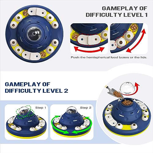 KADTC XL 2-Level Dog Puzzle Toy, Mental Stimulation for Dogs | 3 Cups central feeder adds shake-to-release rewards and adjustable channels for beginner-to-advanced play.