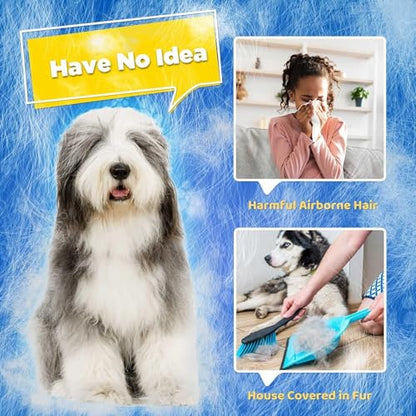 Pet Hair Remover Glove - Gentle Pet Grooming Glove Brush - Deshedding Glove - Massage Mitt with Enhanced Five Finger Design - Perfect for Dogs & Cats with Long & Short Fur - 1 Pack (Right-hand), Grey - color: Grey