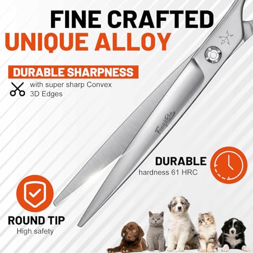High-end Professional Dog Grooming Scissors Pet Grooming Shears 7.5 Inches Extremely Very Sharp Made Of Stainless Steel Alloy By Hand For Dog Cat Groomer - style: 7.5inch Shears