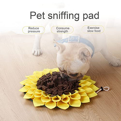 Dog Snuffle Mat Rabbit Foraging Feeding Pad Sunflower Treat Training Mat Boring Breakers for Rabbits Guinea-Pigs Dog Snuffle Mat Toy Small Dog Puzzle Toy Rabbit Foraging Mat Large with