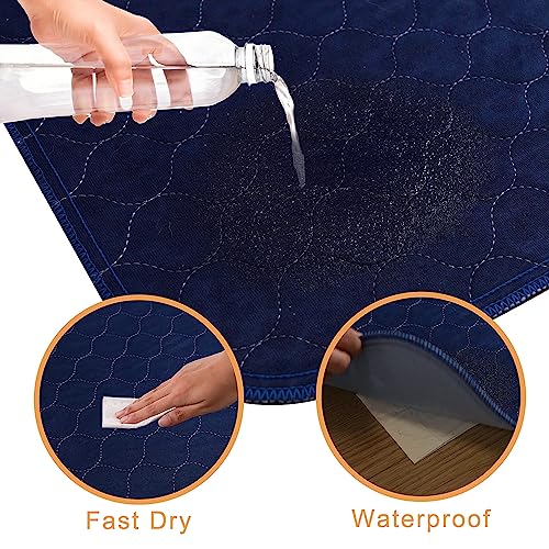 2Pack Pee Pads for Dogs Washable 53”x53”, Pet Pads Waterproof,Anti Skid for Whelping Training - size: 2Pack 53”x53”