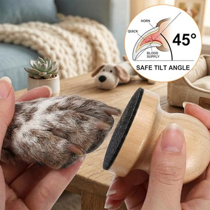 7PCS Dog Nail File, Scratch Board Set with 6 Replaceable Discs, Gentle Pet Nail Grinder for Dogs and Cats Grooming Tool