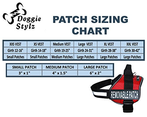 Doggie Stylz Set of 2 Reflective Deaf Dog Removable Patches with Hook Backing for Working Dog Harnesses & Vests. Durable and Interchangeable - Comes in 3 Sizes Small, Medium and Large - size: Small 3"x1"