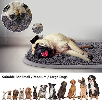 Rundik Snuffle Mat for Dogs, 17'' x 21'' Dog Sniffing Interactive Feeding Game Boredom, Puzzle Toys Encourages Natural Foraging Skills and Stress Relief Small/Medium/Large Dogs - size: 17'' x 21''