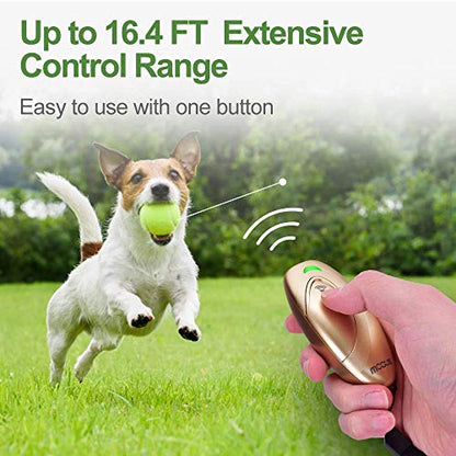 MODUS Ultrasonic Dog Barking Deterrent, 2-in-1 Dog Training and Bark Control Device, Anti-Barking Device,Stops Unwanted Actions: Barking, Leaping, Hostility.Indoor & Outdoor - color: Gold Barks No More Dog Training Tool