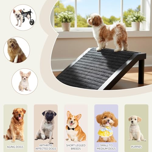 Dog Ramp for Stairs – Non-Slip Pet Steps with Locked-in Carpet & Iron Frame, Helps Senior Dogs & Small Breeds Climb Safely (2-Pack) - size: 2-Pack