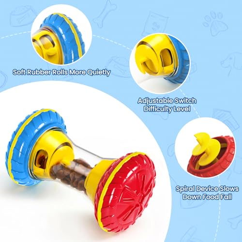 BoYoYo Interactive Dog Toys, Dog Puzzle Toys for Smart, Dog Enrichment Toy to Keep Them Busy, Treat Dispensing Toy Slow Puzzles Feeder, Blue - color: Blue