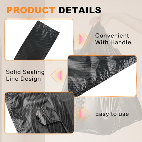 100 Count Dog Poop Bags Compatible with Arm & Hammer Pooper Scoopers, Thickened Pet Waste Bags with Easy-Tie Handles, Leak-Proof for Swivel Bin & Rake（Only Bags）