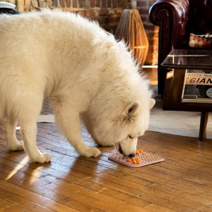 ADC Houndstone & Co. Dog Lick Mat, Powder Blue Color, Food-Grade Silicone, 8" x 8", Dishwasher Safe