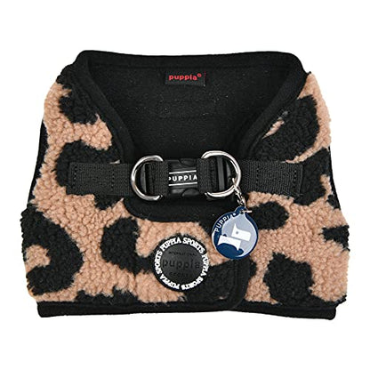 Puppia Serval Vest Dog Harness Step-in Warm Winter Leopard Pattern for Small and Medium Dog, Beige, Small - color: BEIGE, size: Small