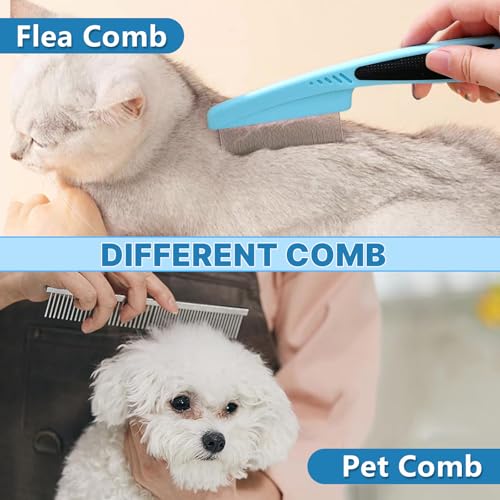Dog Brush Dog Grooming Kit 7PCS Dog Brush for Shedding-Dog Brushes for Grooming, Dematting Comb, Nail Clipper with Nail File, Flea Comb, Pet Comb, Bath Brush(Blue)