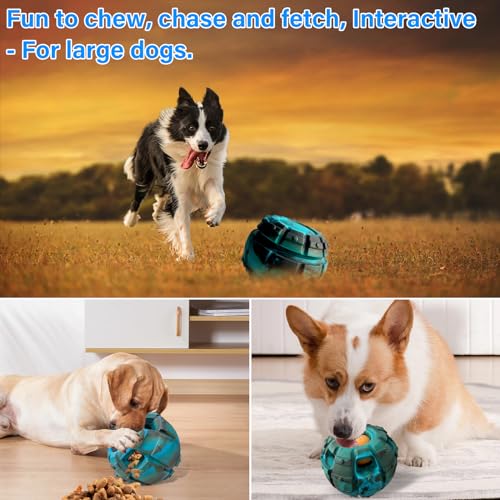 Yipetor Frozen Treat Dispensing Dog Toy - Large Chew Toy, Freezable Fillable Rubber, Reduces Anxiety, Easy to Clean, Interactive Puzzle (Large) - color: Classic Blue, size: Large