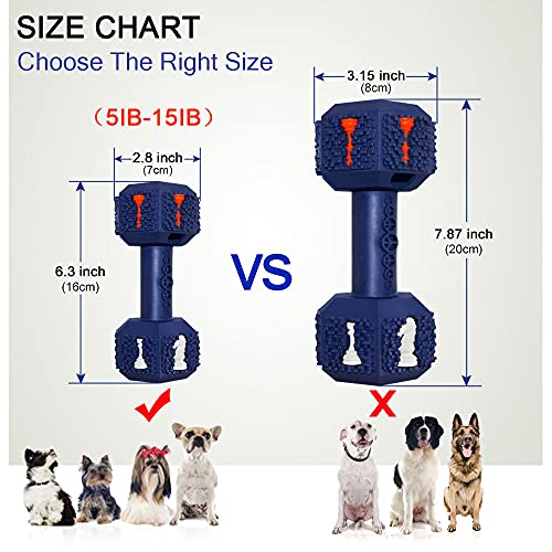 Dog Chew Toys for Aggressive Chewers,Food Grade Non-Toxic Dental Pet Toy,Tough Durable Indestructible Dog Toys for Small Dogs.Blue（8IB-15IB） - color: Large 5.7IN Blue