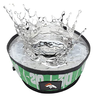 Pets First NFL Collapsible Pet Bowl - color: Denver Broncos, style: 1 Pack