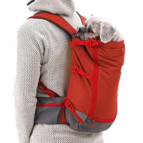 Ruffwear, Hitch Hiker Dog Backpack Carrier, Hands-Free Dog Carrier Backpack with Breathable Mesh, EVA Foam Padding, Durable Polyester, Lightweight Design for Small Dogs, Red Clay, Small - color: Red Clay, size: Small