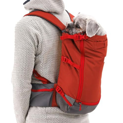 Ruffwear, Hitch Hiker Dog Backpack Carrier, Hands-Free Dog Carrier Backpack with Breathable Mesh, EVA Foam Padding, Durable Polyester, Lightweight Design for Small Dogs, Red Clay, Small - color: Red Clay, size: Small