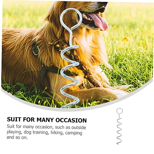 HEMOTON Dog Tie Out Stake Heavy Duty Portable Dog Ground Anchor for Secure Outdoor Use Spiral Design Durable Material for Camping Stable Performance