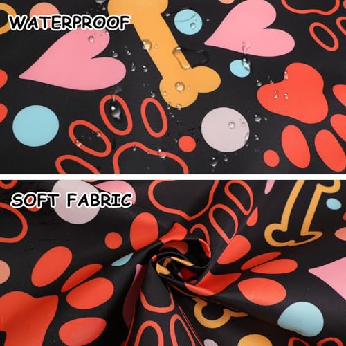 Dog Grooming Waterproof Apron with 2 Pockets, Cute Animals Puppy Dog Pets Apron - style: Cartoon Heart Bone
