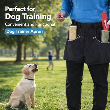 Dog Trainer Apron Shorts, Waterproof Polyester, Large Capacity Pockets - Scratch Protection, Durable Fabric, Ideal for Training Activity and Outdoor Use