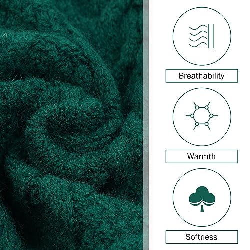 QBLEEV Dog Sweaters - Medium Dogs' Warm Winter & Fall Knitwear Cable Pullover Doggie Sweaters for Girls & Boys - color: Green, size: Medium
