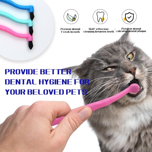 Dual Sided Cat Toothbrush Dog Toothbrush Finger Brush Micro Head to fit into Small to Large Dogs & Cats (Black, Small) - color: Black