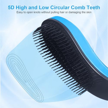 Small Dog Brush- Grooming Tool for Teddy, Yorkies, Maltese, Shih Tzu, Chihuahua - Puppy Hair Brush (Blue) - color: Blue
