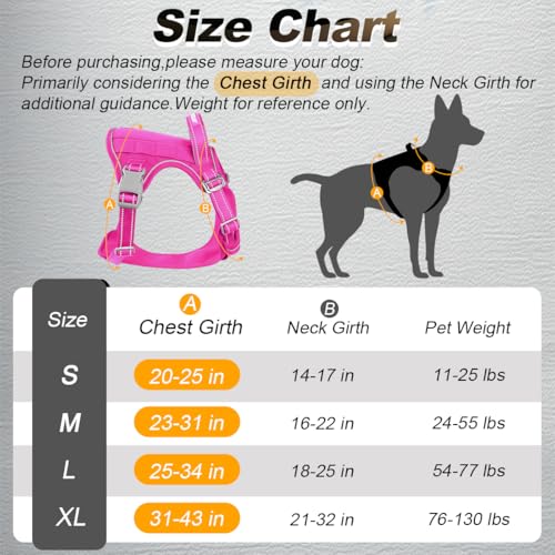 BARKBAY Service Dog Vest Tactical Dog Harness Medium Large Sized Dog No Pull Adjustable Dog Harness Reflective K9 Working Training Easy Control Military Molle System(Red,M) - color: Red, size: Medium