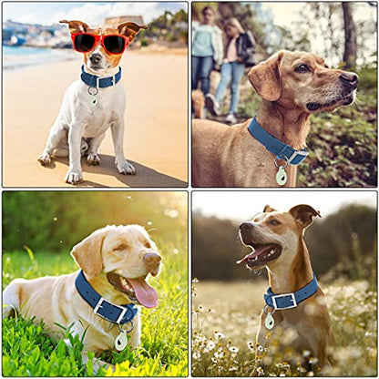 Wisedog Small Puppy Collar, XS 7"-10" × 1/2 in, Blue | Soft Rubber Coated Webbing, Cute Pet Collars, For Small Dogs Cats - color: Navy