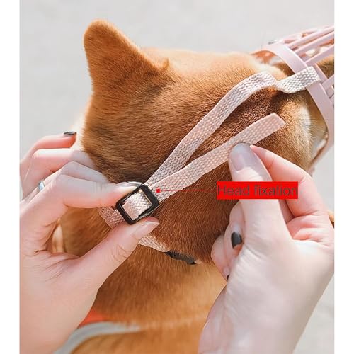 Classic Basket Dog Muzzle - Dog can Pant and Drink,Breathable Adjustable Padded Muzzle for Small Medium Large Dogs,Prevents Biting Barking and Chewing (Brown, 4#M) - color: Brown, size: 4#M