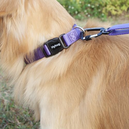 Hyhug Small Dog Collar Quick-Release Purple| Heavy-Duty Nylon Puppy Collar, Adjustable & Durable Pet Supplies for Boy & Girl Dogs (Small, Ultra Violet) - color: Ultra Violet, size: Small