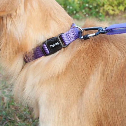 Hyhug Small Dog Collar Quick-Release Purple| Heavy-Duty Nylon Puppy Collar, Adjustable & Durable Pet Supplies for Boy & Girl Dogs (Small, Ultra Violet) - color: Ultra Violet, size: Small