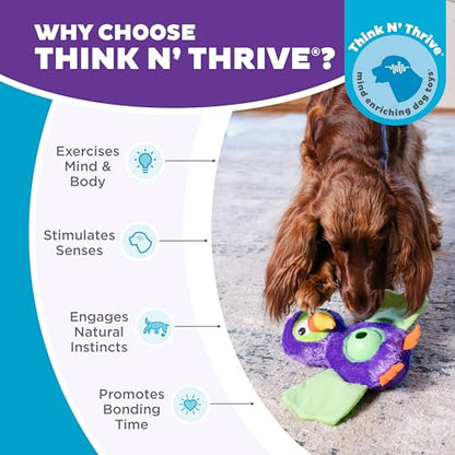 Outward Hound by Nina Ottosson Hide-Ablez Plush Dog Puzzle with Treat Ball, Toucan, Multicolored - color: Hide-Ablez Toucan